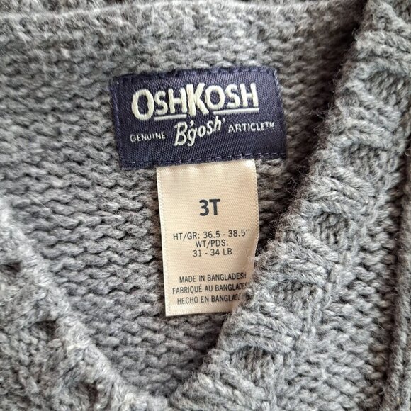 OshKosh B'Gosh Baby Boys Size 3T Lot Of 2 Sweater And Vest Wool Cotton Blend... - Picture 6 of 10